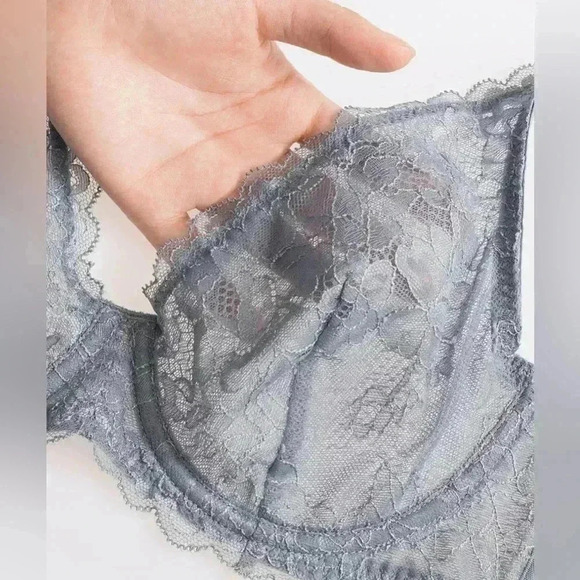 NEW⭐️ WingsLove Sexy Lace Bra See Through Sheer Deep V Plunge Bralette - Picture 2 of 12